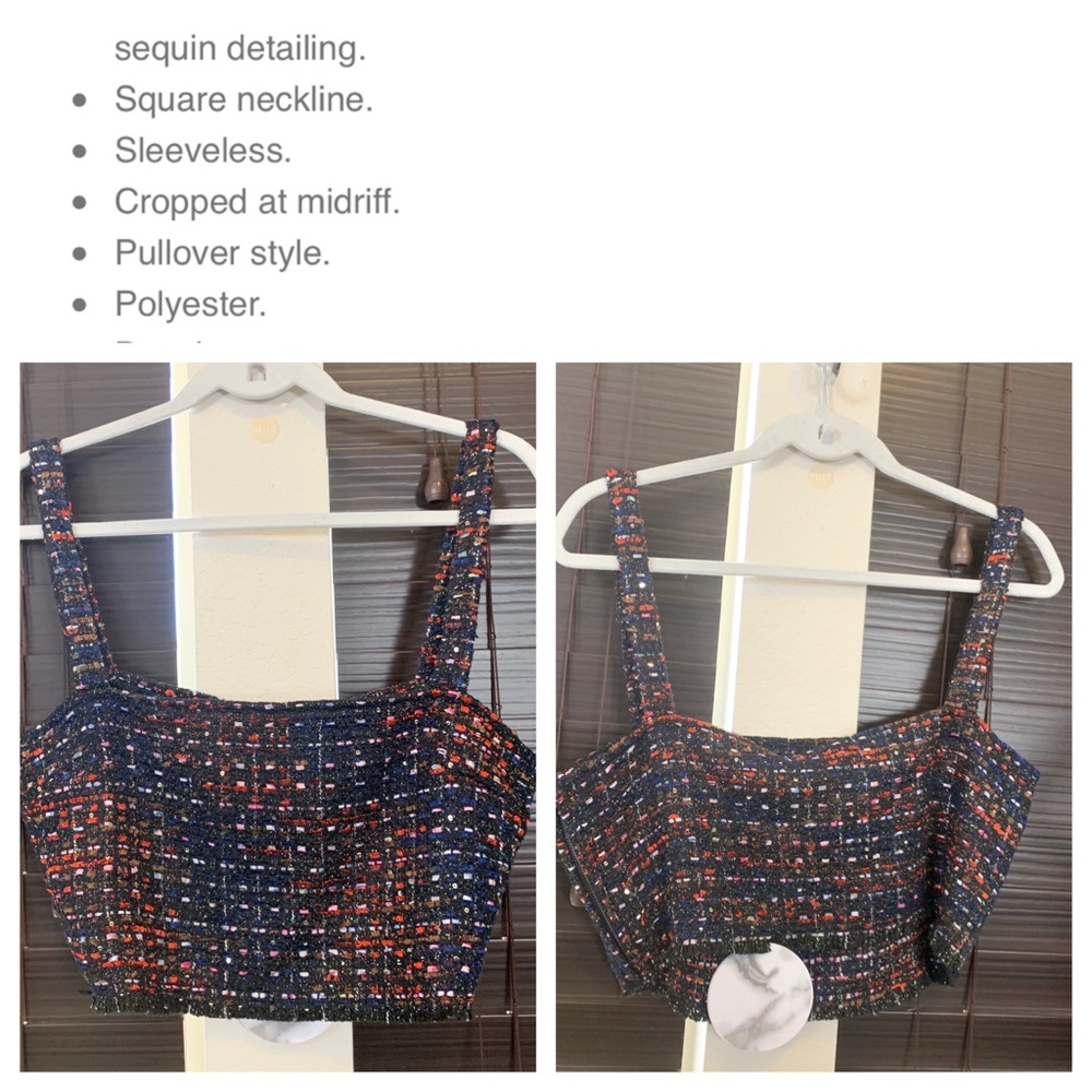 Line and dot  tweed crop - Picture 2 of 6